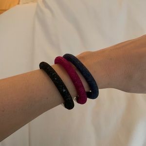Swarovski Crystaldust Bangles, Set of Three